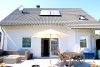 Rarität in Zeesen - Sonniges Einfamilienhaus mit Kamin, Sonnenterrasse, Küche, Garten - Ruhe, Natur - Rückseite Haus