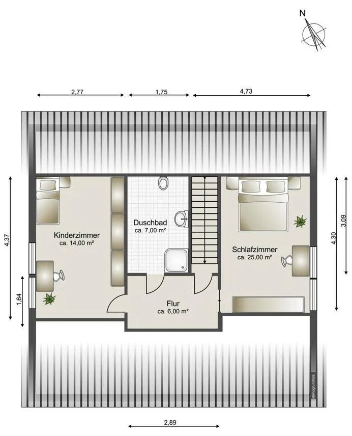 Grundriss Dachgeschoss