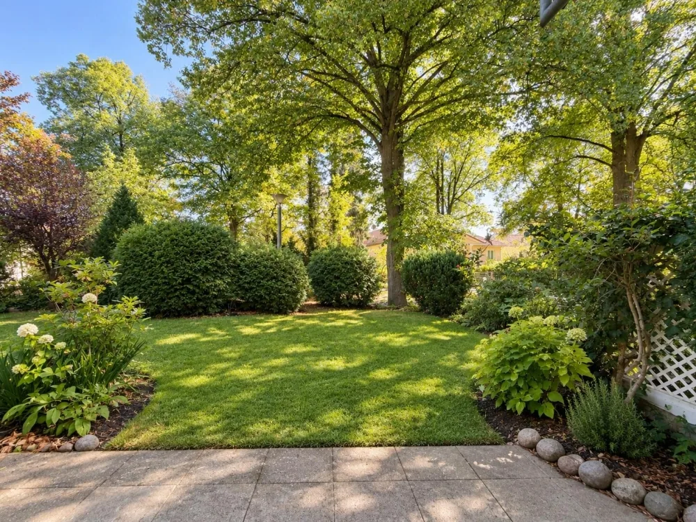 Gartenfläche mit KI modifiziert